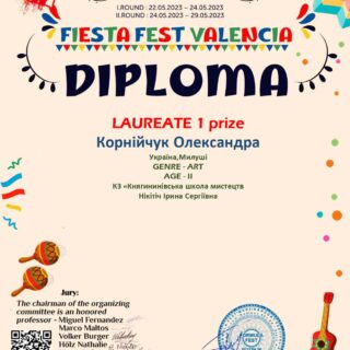 Міжнародний благодійний двотуровий конкурс мистецтв «FIESTA FEST VALENCIA»